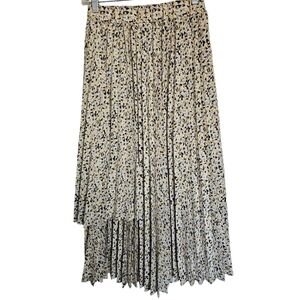 Commodity Korean brand pleated floral pattern midi casual elegant stile skirt S